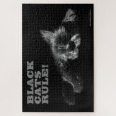 黒猫が支配 – Sleepy Hello Darkness ジグソーパズル (縦)