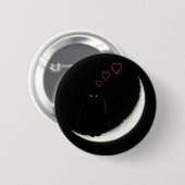 黒猫が月と背中を愛する 缶バッジ (正面&裏面)