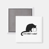 黒猫が欲しい事をおもしろいする マグネット (正面/裏面)