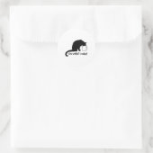 黒猫が欲しい事をおもしろいする ラウンドシール (バッグ)