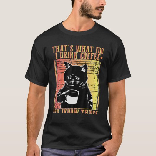 黒猫が殺人だからコーヒー Tシャツ (正面)