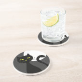 黒猫が満月のハロウィーンコースターの下に コースター (側面)