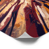 黒猫が登り始めるポスタープリントウォールアート ポスター (角)