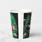 黒猫が自転車を運転する聖パトリックの日 紙コップ (左)