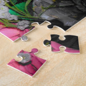 黒猫が花ジグソーを選ぶパズル ジグソーパズル (側面)