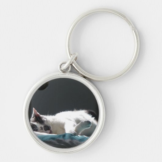 黒猫が邪魔をしない キーホルダー (正面)