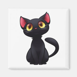 黒猫が離れいないの家に マグネット