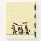 黒猫が雪の傘を差して子どもたち ノートブック (裏面)