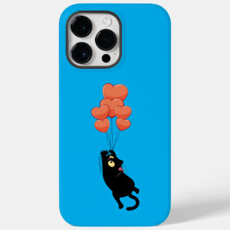 黒猫が飛ぶハート Case-Mate iPhone 14 PRO MAXケース