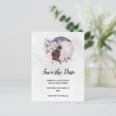 黒猫が魔法の満月でデートを救う インビテーションポストカード (スタンド正面)