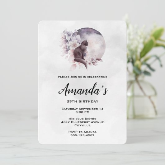 黒猫が魔法の満月誕生日の前に 招待状 (スタンド正面)