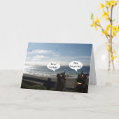 黒猫が鳥を飼いたい勇気付けられる カード (黄色い花)