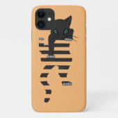 黒猫がTシャツに似合う Case-Mate iPhoneケース (裏面)