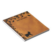 黒猫こうもりハッピーハローウィン ノートパッド (アングル)