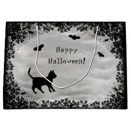 黒猫こうもりハッピーハローウィン! ラージペーパーバッグ