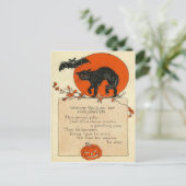 黒猫こうもり満月 ポストカード (スタンド正面)