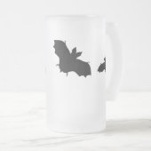 黒猫こうもり フロストグラスビールジョッキ (正面右)