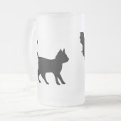 黒猫こうもり フロストグラスビールジョッキ (正面左)