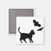 黒猫こうもり マグネット (正面/裏面)