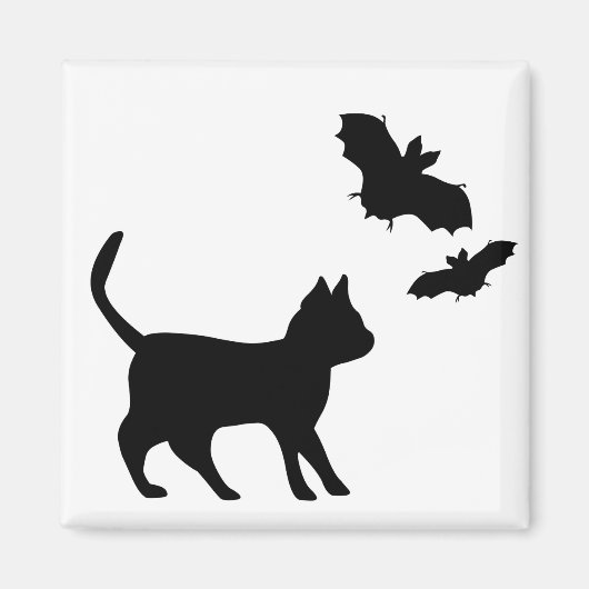黒猫こうもり マグネット (正面)