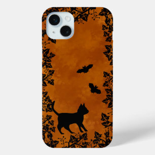 黒猫こうもり iPhone 15 MINIケース