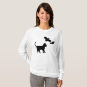 黒猫こうもり Tシャツ (正面フル)