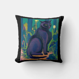 黒猫たち2匹、カーチナー。 クッション