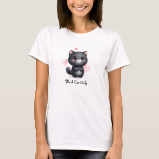 黒猫だけのかわいいTシャツ Tシャツ