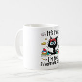黒猫だ素晴らしよ俺は素晴らし全素晴らし体 コーヒーマグカップ (正面左)