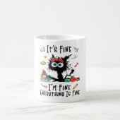 黒猫だ素晴らしよ俺は素晴らし全素晴らし体 コーヒーマグカップ (中央)