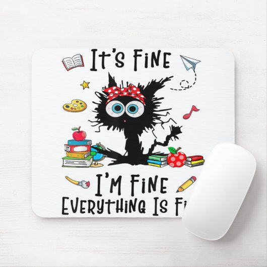 黒猫だ素晴らしよ俺は素晴らし全素晴らし体 マウスパッド (マウス)