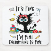 黒猫だ素晴らしよ俺は素晴らし全素晴らし体 マウスパッド (正面)