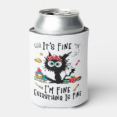 黒猫だ素晴らしよ俺は素晴らし全素晴らし体 缶クーラー (缶正面)