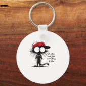 黒猫だ素晴らし俺は全素晴らしてフー素晴らしだ キーホルダー (正面)