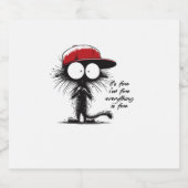 黒猫だ素晴らし俺は全素晴らしてフー素晴らしだ スパークリングワインラベル (シングルラベル)