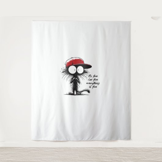 黒猫だ素晴らし俺は全素晴らしてフー素晴らしだ タペストリー (正面)