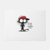 黒猫だ素晴らし俺は全素晴らしてフー素晴らしだ ドアマット (正面)