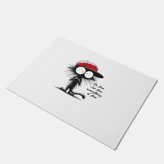 黒猫だ素晴らし俺は全素晴らしてフー素晴らしだ ドアマット (アングル)