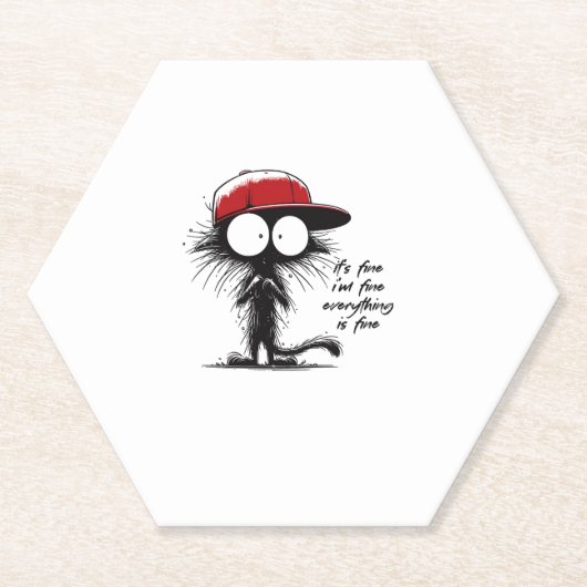 黒猫だ素晴らし俺は全素晴らしてフー素晴らしだ ペーパーコースター (正面)