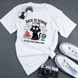 黒猫だ素晴らし俺は素晴らし新学期 Tシャツ