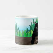 黒猫つるの コーヒーマグカップ (中央)