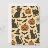 黒猫とかぼちゃのハロウィンパーティー 招待状 (裏面)