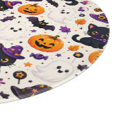 黒猫とかぼちゃのハロウィン繰り返しテーマ 🐈 カッティングボード (角)