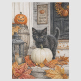 黒猫とかぼちゃのファームハウス・ハロウィン 薄葉紙