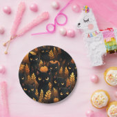 黒猫とかぼちゃ ペーパープレート (パーティー)