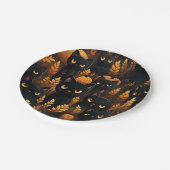 黒猫とかぼちゃ ペーパープレート (アングル)