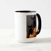 黒猫とかぼちゃ マグカップ (正面右)