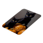 黒猫とかぼちゃ マグネット (左側)