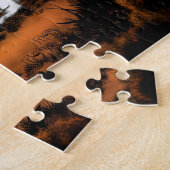 黒猫とこうもりで子犬ハッピーハローウィン! ジグソーパズル (側面)