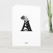 黒猫とのクリスマスArtdeco シーズンカード (裏面)